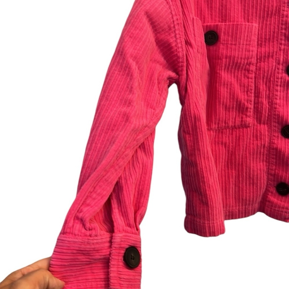 Zara Hot Pink Corduroy Jacket Size Medium Barbiecore, Festival - Picture 3 of 6